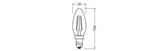 LEDVANCE LED-Kerzenlampe FM E14 2,5W ws LED Classic B 25 Filament V 2.5W 83 3000