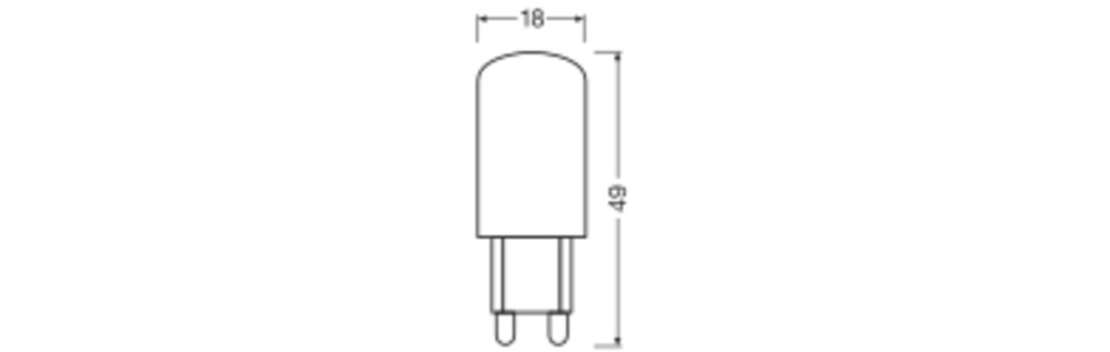 OSRAM LED-Röhrenlampe G9 3,2W 1800-2700K LED PIN 30 Glow DIM 3.2W 927 Froste mehr
