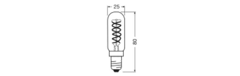 OSRAM LED-Lampe FM E14 4,8W 2200K go F Vintage 1906 T26 36 Fil. Spiral DIM 420l