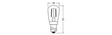 OSRAM LED-Lampe FM E14 1,6W 2400K go AC Vintage 1906 LED T26 5 Filament 1.6 50lm
