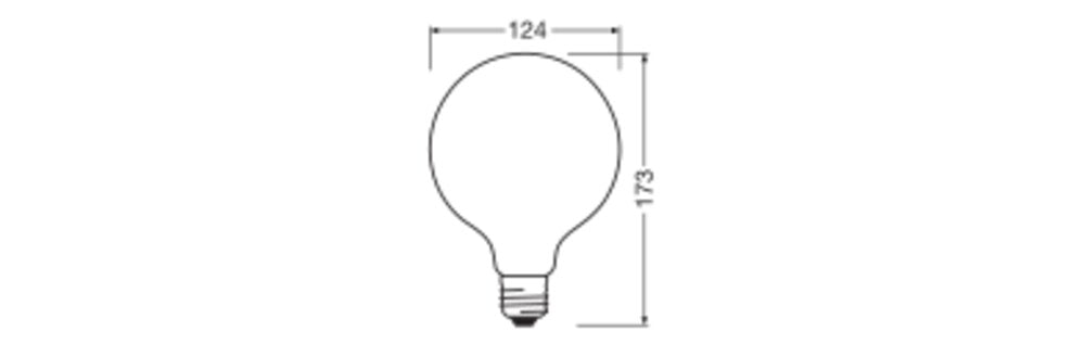 LEDVANCE LED-Kugellampe FM E27 G125 24W LED Cl. Globe 125 200 Fil. V 24W 82 2700