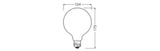 LEDVANCE LED-Kugellampe FM E27 G125 24W LED Cl. Globe 125 200 Fil. V 24W 82 2700