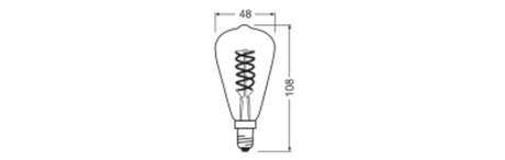 OSRAM LED-Lampe FM E14 4,8W 2200K go G 1906 Edison 32 Spiral Fil DIM 4.8W 360lm - Ansicht 3