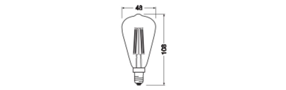 OSRAM LED-Lampe FM E14 4,8W 2200K go G Vintage 1906 Edison Filament DIM 4. 360l