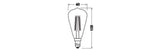 OSRAM LED-Lampe FM E14 4,8W 2200K go G Vintage 1906 Edison Filament DIM 4. 360l