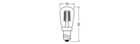 OSRAM LED-Lampe FM E14 2,8W 2200K go F Vintage 1906 T26 25 Filament DIM 2. 250l - Ansicht 2