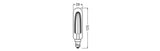 OSRAM LED-Röhrenlampe FM E14 4,8W 2200K Vintage 1906 T28 36 Filament DIM 4. go