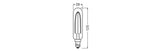 OSRAM LED-Röhrenlampe FM E14 2,8W 2200K Vintage 1906 T28 25 Filament DIM 2. go