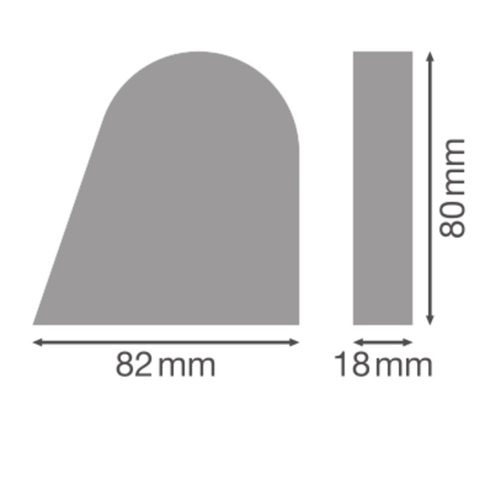 LEDVANCE Endkappe chr Kst L82mm B80mm LN MR END CAPS CR H18mm