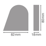 LEDVANCE Endkappe chr Kst L82mm B80mm LN MR END CAPS CR H18mm