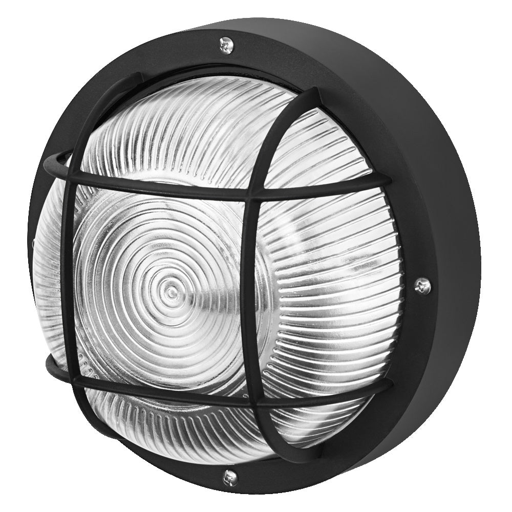LEDVANCE LED-Anbauleuchte 60W sw Bulkhead Essential Round E27 Black