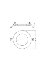 LEDVANCE LED-Einbaustrahler 7,5-9,5W ws DL SLIM ALU DA D100 V 9.5W MS 840 W Konv