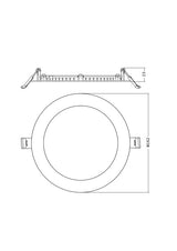 LEDVANCE LED-Einbaustrahler 7,5-13W Konv DL SLIM ALU DA D150 V 13W MS 840 WT DALI
