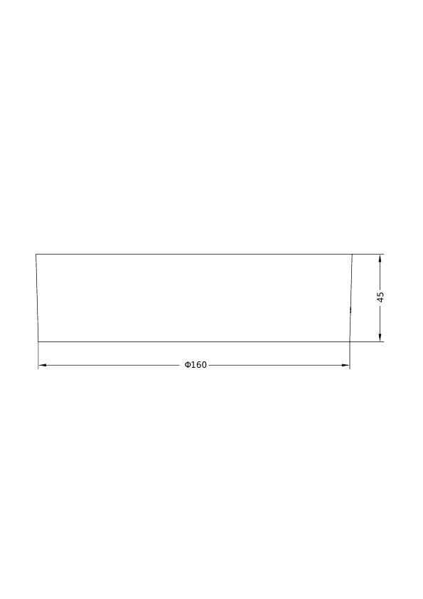 LEDVANCE Einbaurahmen ws Alu 160mm DL SLIM ALU FRAME D150 WT H45mm