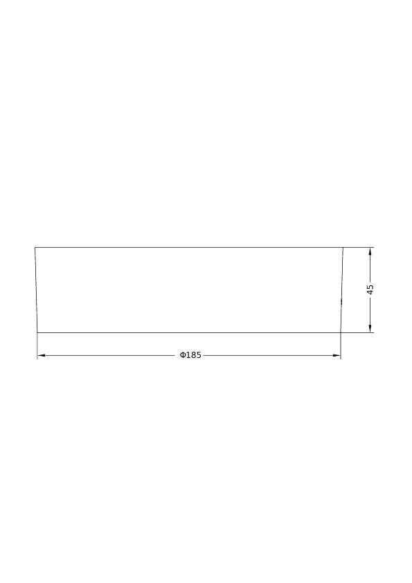 LEDVANCE Einbaurahmen ws Alu 185mm DL SLIM ALU FRAME D175 WT H45mm