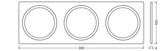 LEDVANCE Befestigungsset ws ST 68mm SPOT FRAME 100X300 3X D68 WT L300mm