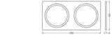 LEDVANCE Befestigungsset ws ST 68mm SPOT FRAME 100X200 2X D68 WT L200mm