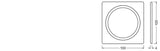 LEDVANCE Befestigungsset si ST 68mm SPOT FRAME 100X100 1X D68 SI L100mm