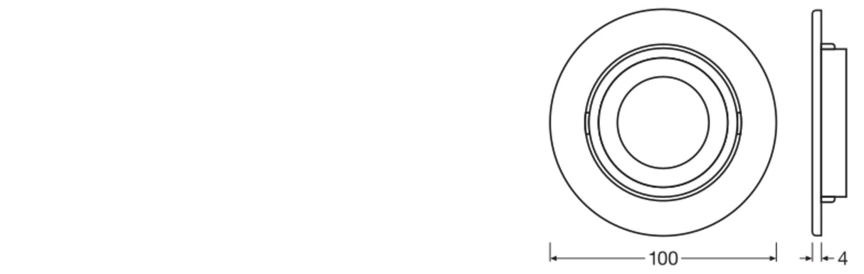 LEDVANCE Dekorelement sw Kst 86mm H3mm SP CBO FP RING ADJ ROUND BK