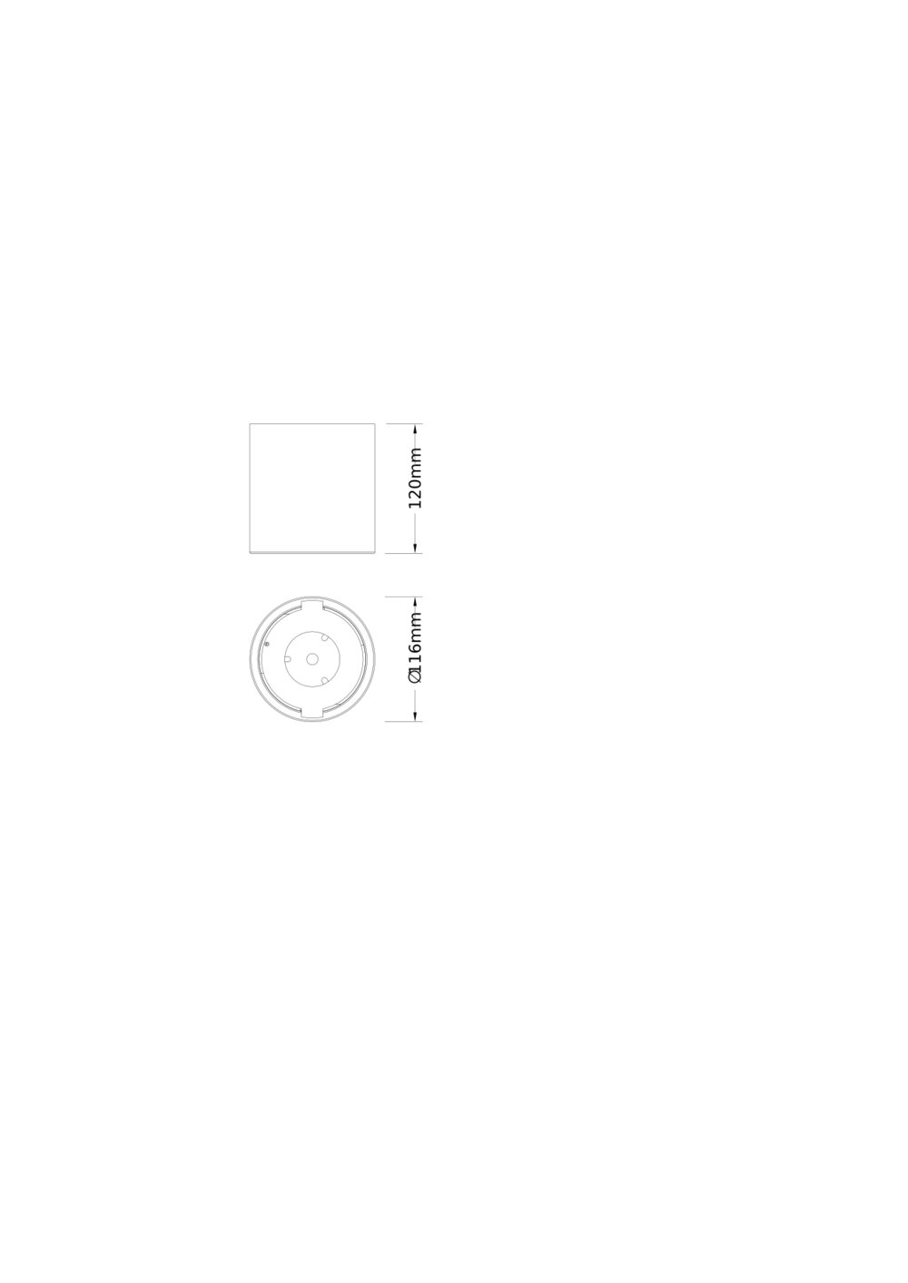 LEDVANCE Einbaurahmen ws ST 116mm DL CMFT FRAME D100 WT H120mm