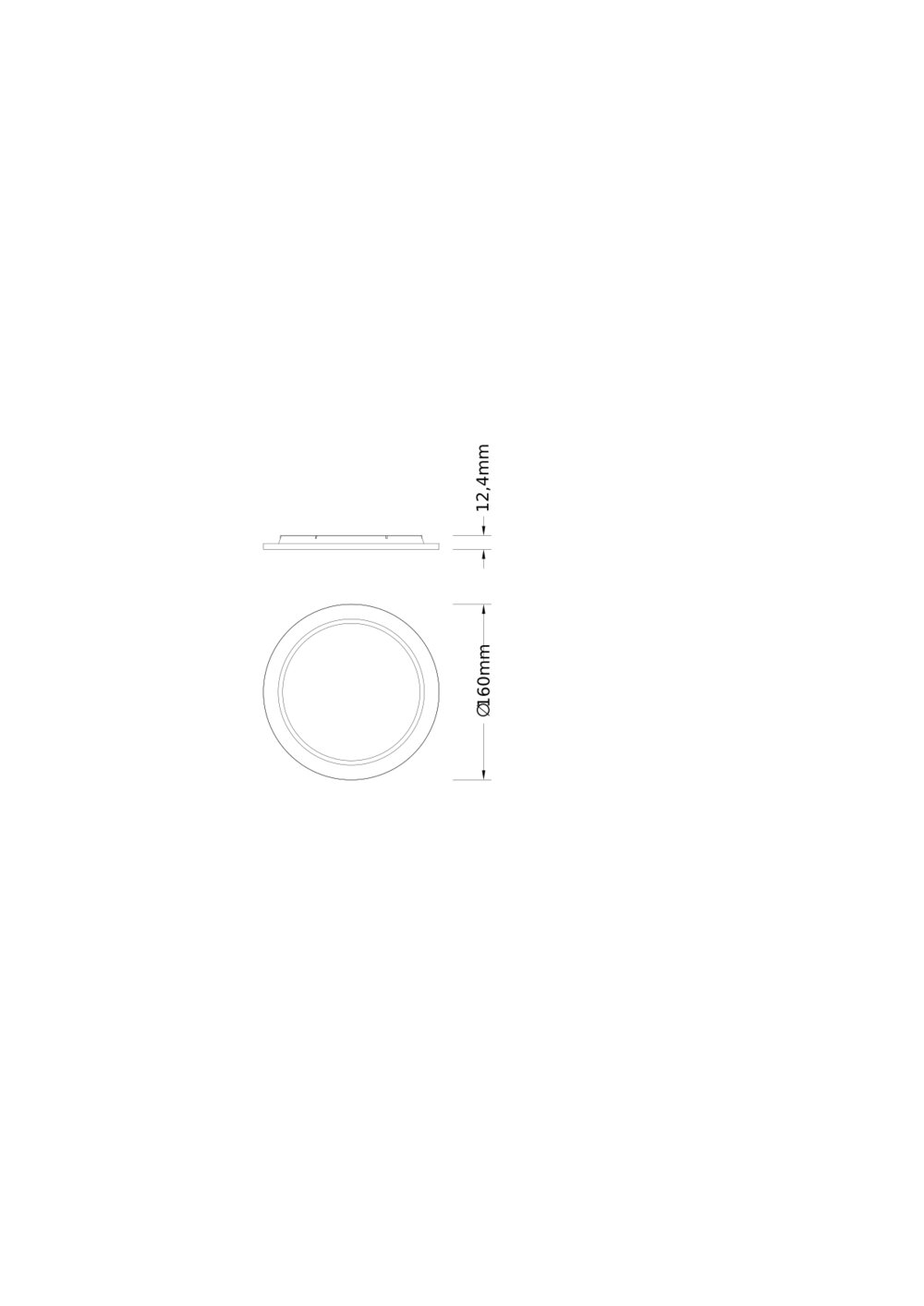 LEDVANCE Dekorelement gr Alu 160mm DL CMFT EXCH RING D150 GY H12,4mm