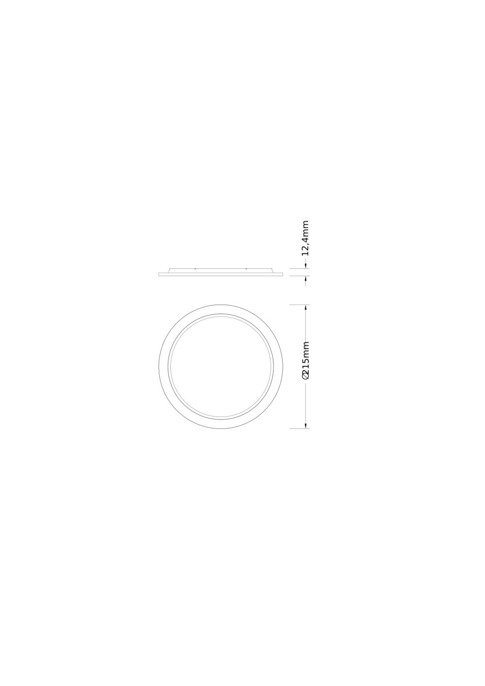LEDVANCE Dekorelement sw Alu 215mm DL CMFT EXCH RING D200 BK H12,4mm