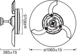 LEDVANCE Deckenventilator 220-240V Ceiling Fan Retractable 1070 66W Wh
