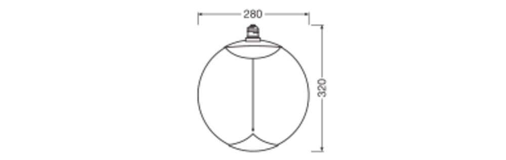 OSRAM LED-Kugellampe FM E27 12W 1800K kl 1906 Big Ball 45 Spiral Fil Mag 12W amb