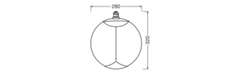 OSRAM LED-Kugellampe FM E27 12W 1800K kl 1906 Big Ball 45 Spiral Fil Mag 12W amb - Ansicht 3
