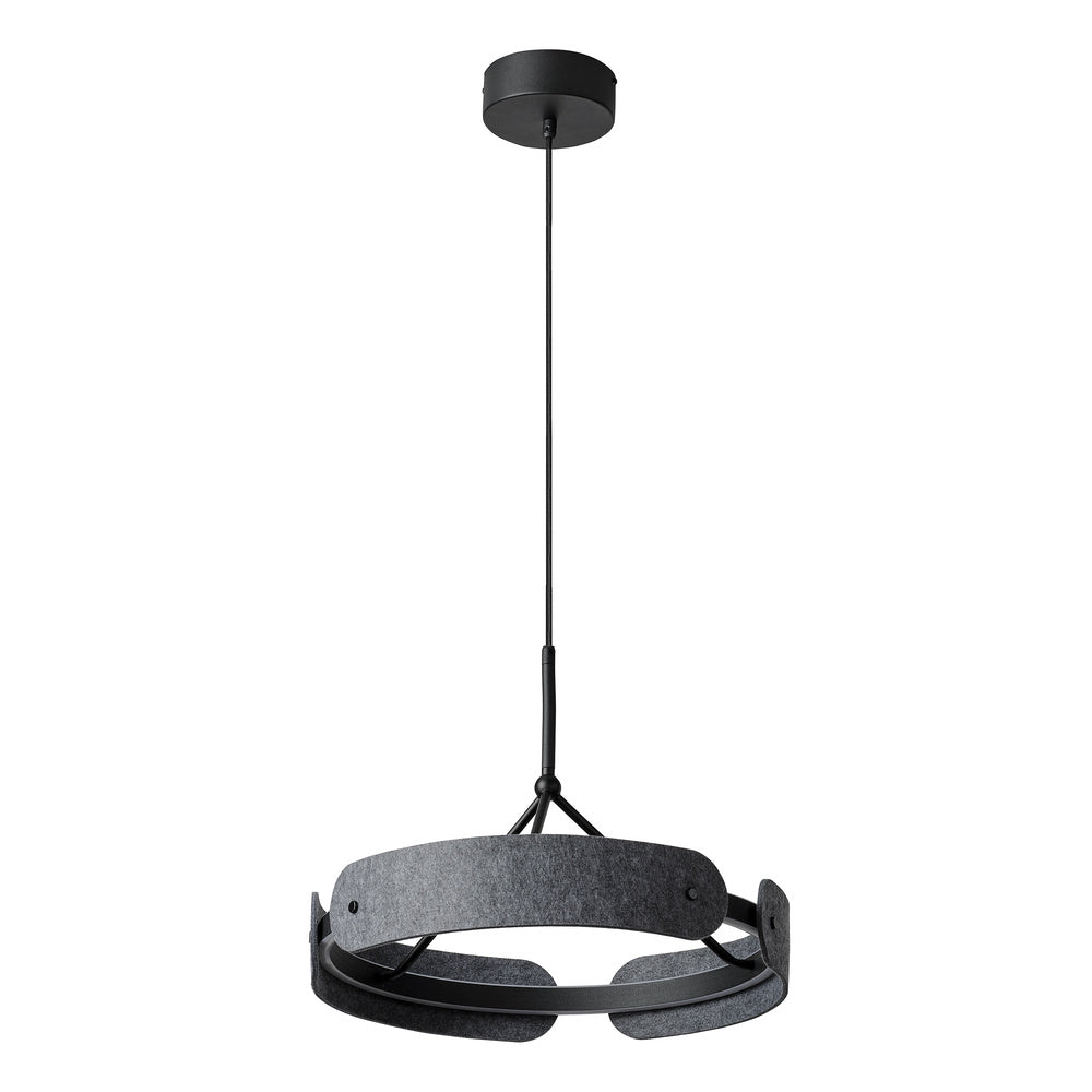 LEDVANCE LED-Pendelleuchte 1LED 3000K gr Decor Curve Felt Pendant 33W 830 Da 1000