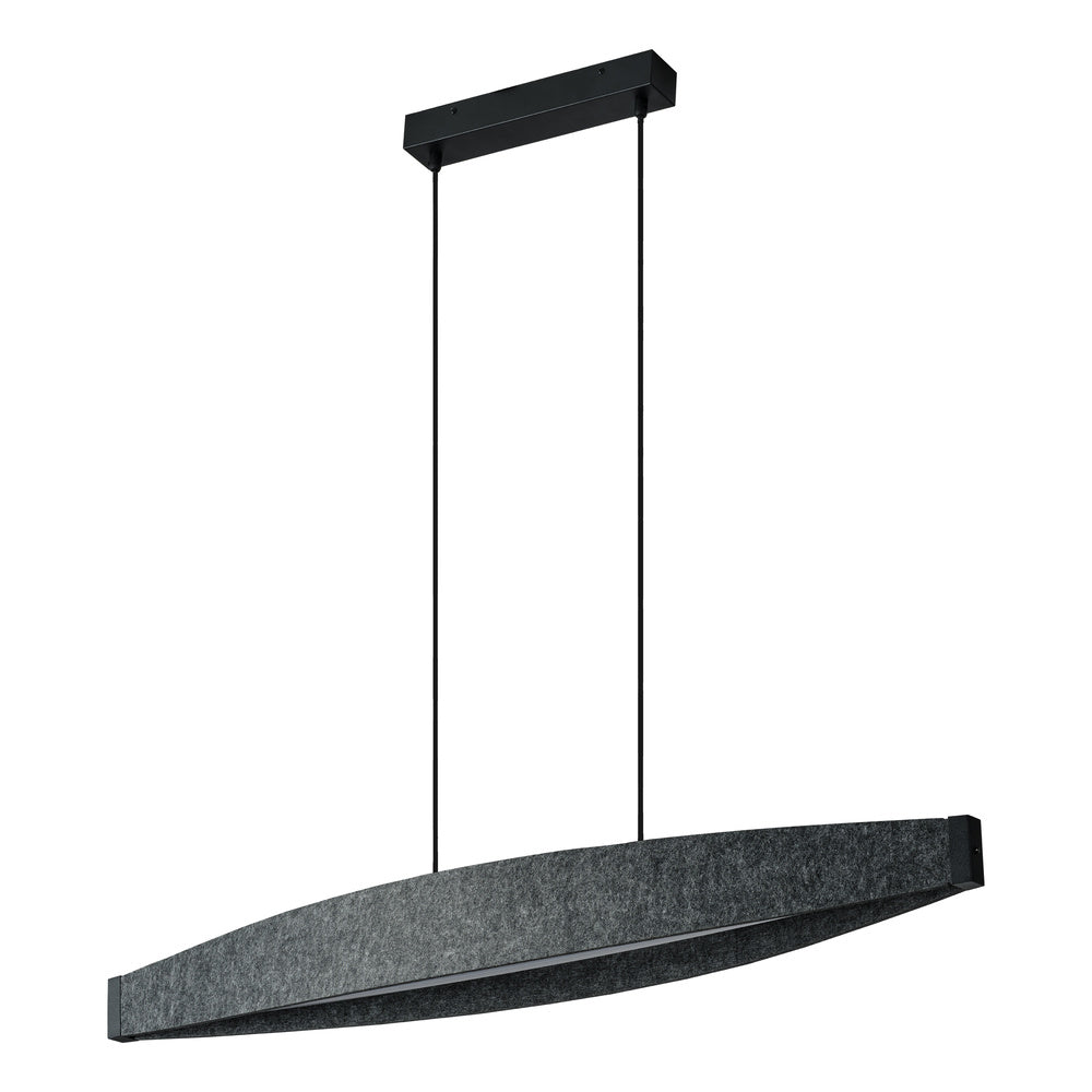LEDVANCE LED-Pendelleuchte 1LED 3000K gr Decor Flat Felt Pendant 23W 830 Dar 800l