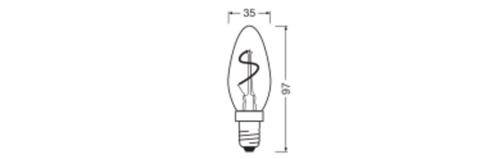 OSRAM LED-Kerzenlampe FM E14 1,8W 2200K 1906 Classic B Spiral Filament 1.8W go
