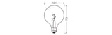 OSRAM LED-Lampe FM E27 1,8W 2200K go kl 1906 Globe 125 Spiral Filament 1.8W 30lm