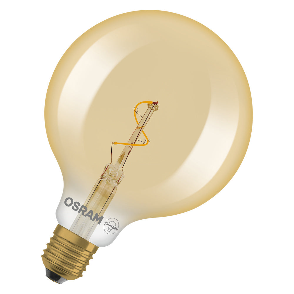 OSRAM LED-Lampe FM E27 1,8W 2200K go kl 1906 Globe 125 Spiral Filament 1.8W 30lm