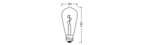OSRAM LED-Lampe FM E27 1,8W 2200K go kl 1906 Edison Spiral Filament 1.8W 82 30lm - Ansicht 2