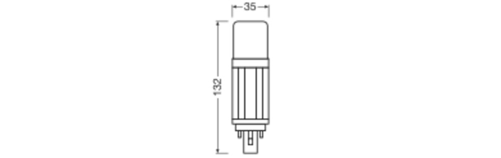 LEDVANCE LED-Röhrenlampe G24D 9,5W 6500K DULUX LED D26 VT EM & AC MAINS V 9. ws