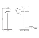 LEDVANCE LED-Wohnraumleuchte 12W 3000K Decor Kyoto Table 12W 930 Touch DIM 350l