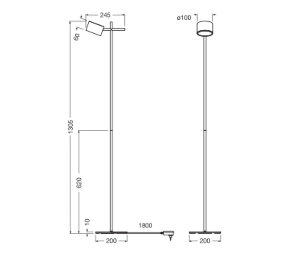 LEDVANCE LED-Stehleuchte 12W 3000K 350lm Decor Kyoto Floor 12W 930 Touch DIM EVG