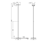 LEDVANCE LED-Stehleuchte 12W 3000K 350lm Decor Kyoto Floor 12W 930 Touch DIM EVG