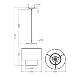 LEDVANCE LED-Pendelleuchte 1LED bg E27 Decor Wrap Cylinder Pendant E27 Bei sym