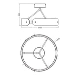 LEDVANCE LED-Anbauleuchte 33W 3000K gr Decor Curve Felt Ceiling 33W 830 Da 1000