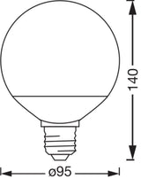 LEDVANCE LED-Kugellampe E27 G95 14W ws F SMART+ MATTER Globe 95 100 14W 827 2700-