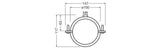 LEDVANCE Befestigungsset si ST 100mm DP MAX MOUNTING TUBE CLAMPS V4A L147mm