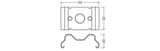 LEDVANCE Befestigungsset si ST L53mm DP MAX MOUNTING BRACKET CLAMPS V4A B20mm