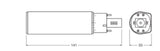LEDVANCE LED-Röhrenlampe G24q-2 7W 6500K DULUX LED D/E18 HF & AC MAINS V 7W ws E