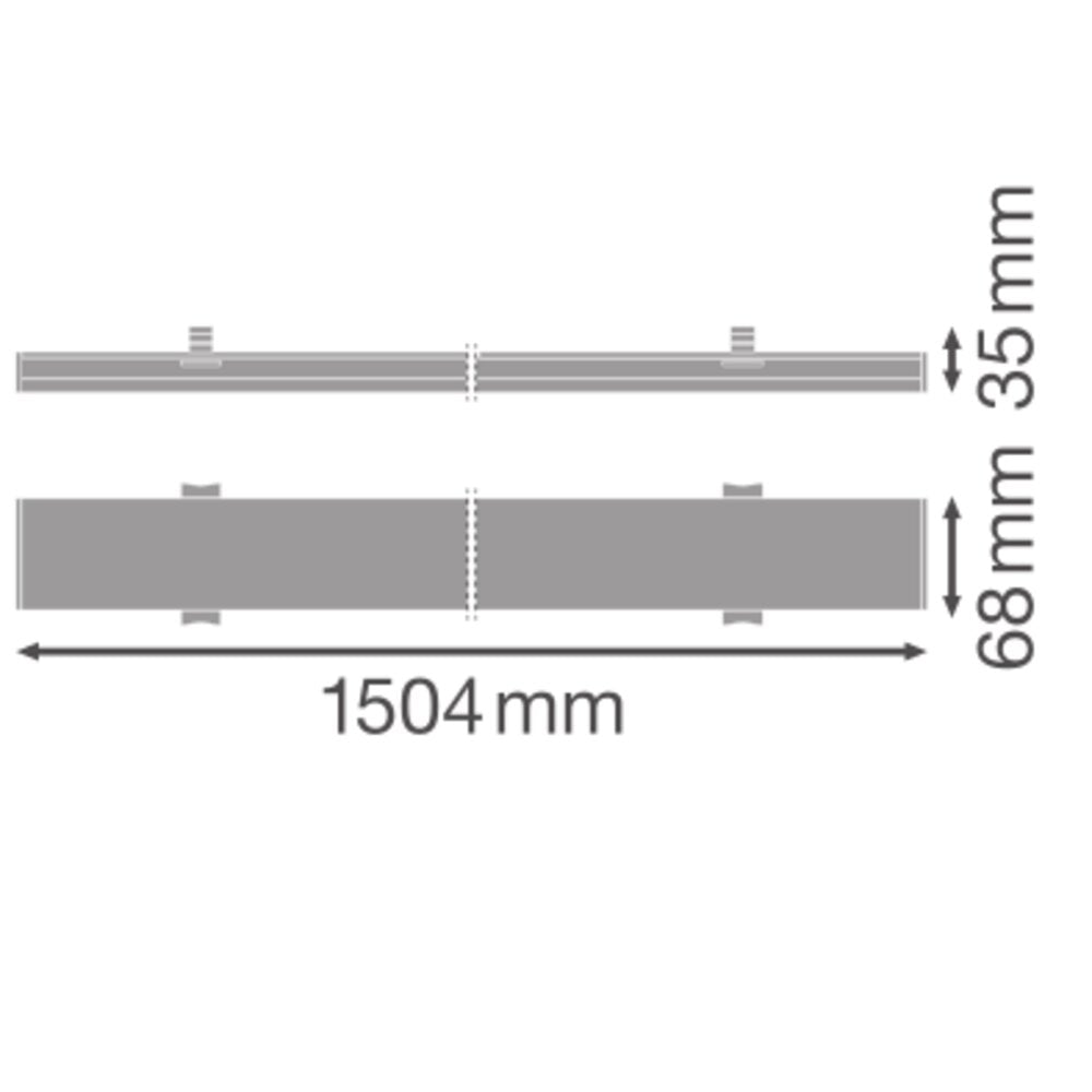 LEDVANCE LED-Geräteträger 41-73W 4000K TRUSYS UNIV P 73W 840 VW OP PS 11900lm