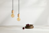 LEDVANCE LED-Pendelleuchte 1LED br E27 Vintage 1906 PenduLum Cylinder Wood sym