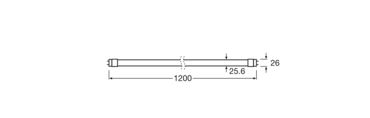 LEDVANCE LED-Röhrenlampe G13 T8 14W ws C LED TUBE T8 EM 6 kV ROTATABLE 1200 3000K