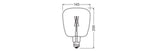 OSRAM LED-Kugellampe FM E27 4,5W 1600K G Vintage 1906 1906 Globe 140 15 Fil DIM 4