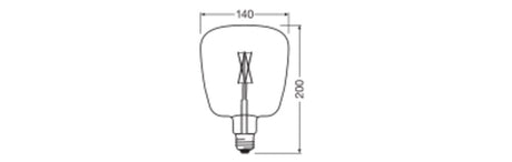 OSRAM LED-Kugellampe FM E27 4,5W 1600K G Vintage 1906 1906 Globe 140 15 Fil DIM 4 - Ansicht 3